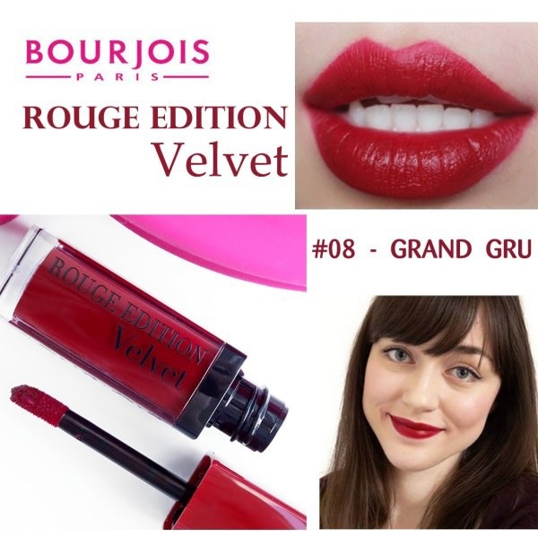 Ảnh minh họa sản phẩm: Son Bourjois Velvet 08 Grand Cru màu Đỏ Cherry (7)