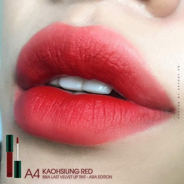 Hình minh họa sản phẩm: Son Bbia Last Velvet Lip Tint A4 Kaohsiung Red (2)