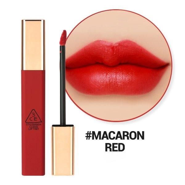 Ảnh minh hoạ: Son 3CE Cloud Lip Tint Macaron Red màu đỏ tươi (2)
