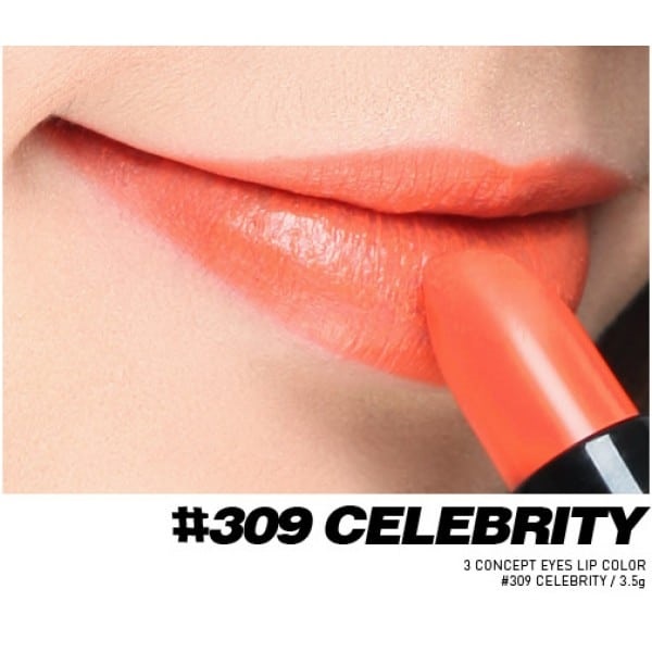 Ảnh minh hoạ: Son 3CE Matte Lip color 309 Celebrity màu cam tươi (2)