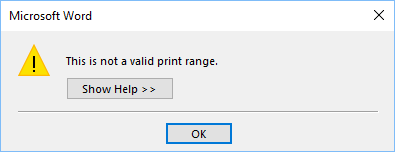 This is not a valid print range là lỗi gì? Nguyên nhân và cách khắc phục