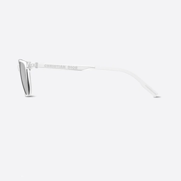 Hình ảnh: Kinh Nam Dior Crystal Tone Rectangular Sunglasses Silver 3